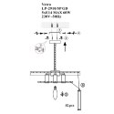 Lampa wisząca Vetro 5xE14 transparentna/srebrna LP-2910/5P