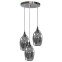 Lampa wisząca chromowa lustrzane klosze 3x60W Marina Candellux 33-60181