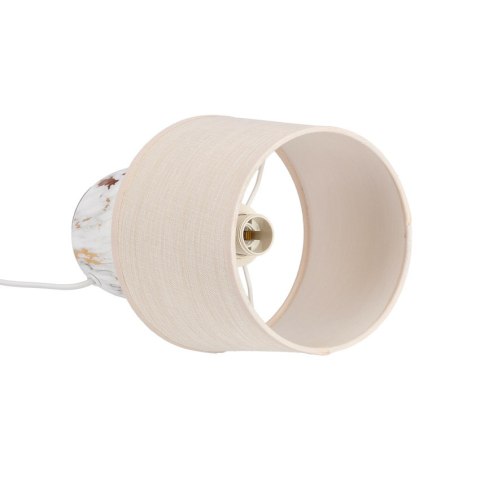 Adelina lampa stołowa marmur+złoty abażur beżowy 41-24374