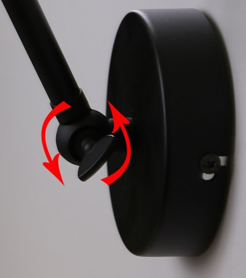 Fundo lampa kinkiet czarny+złoty 1X40 E27 klosz czarny 21-05908