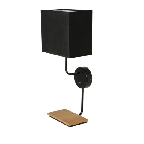 Keto kinkiet czarny 1x40w e14 Abażur z włącznikiem