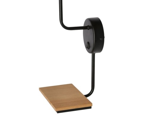 Keto kinkiet czarny 1x40w e14 Abażur z włącznikiem