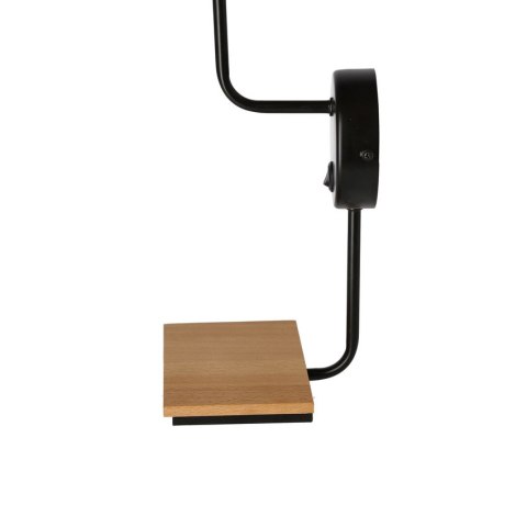 Keto kinkiet czarny 1x40w e14 Abażur z włącznikiem