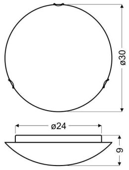 Lampa Sufitowa Candellux Duna 13-38701 Plafon Biały Uchwyt Patyna