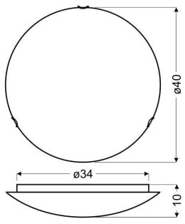 Lampa Sufitowa Candellux Duna 14-38732 Plafon Biały Uchwyt Chrom