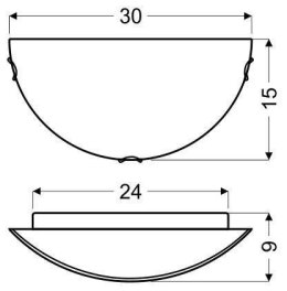 Lampa Sufitowa Candellux Trias 11-73726 Plafon1/2 E27 Biały