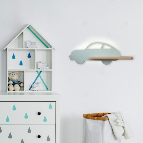 Lampa kinkiet półeczka 5W LED 4000K IQ Kids Car miętowy 21-85092