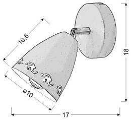 Lampa ścienna kinkiet 1X40W E14 czarny COTY 91-67159