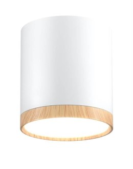 Lampa sufitowa oprawa biała/drewniana LED 5W 4000K Tuba 2273624