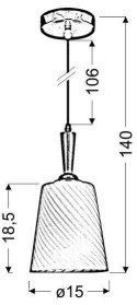 Lampa sufitowa wisząca 1X60W E27 biały GOYA 31-43566