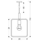 Lampa wisząca biała regulowana wysokość 60W E27 Frame 31-73563