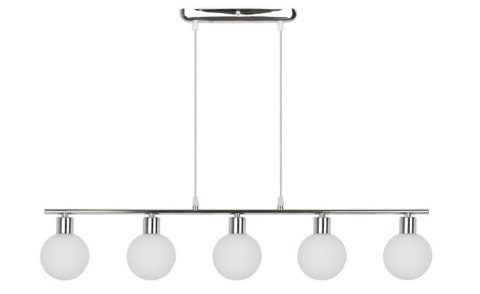 Lampa wisząca chrom klosz kula 5xG9 Oden 35-03270