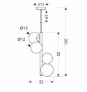 Lampa wisząca mosiądz biała 4xG9 Cordel 34-01559