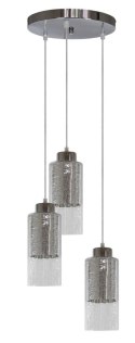 Lampa wisząca sufitowa srebrna szklane klosze 3x60W Libano Candellux 33-51691