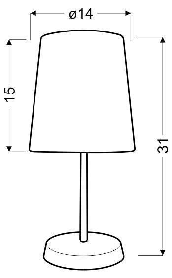 Lampka stołowa nocna niebieska w kropki Gala 41-98293