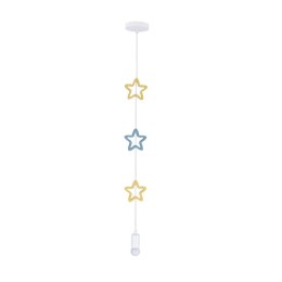 Stars lampa wisząca 20w E27 iq kids gold+blue