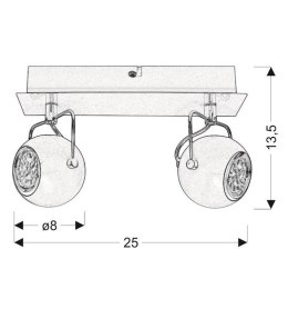 Lampa sufitowa Candellux 92-25012-Z Tony listwa 2X3W LED GU10 matowy czarny