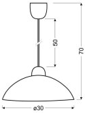 Lampa sufitowa wisząca 1X60W E27 LUKRECJA 31-49851