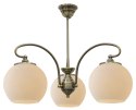 Lampa sufitowa wisząca 3X60W E27 patynowa miedź ORBIT 33-69351