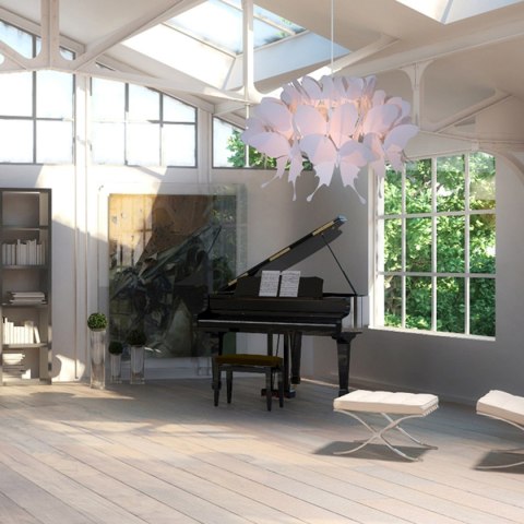 Lampa wisząca Farfalla 1xE27 różowa LP-MD088-3439A/1P RÓŻOWY