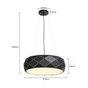 Lampa wisząca Reus 3xE27 czarna LP-8069/1P BK