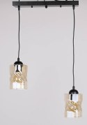 Lampa wisząca czarna/bursztynowa listwa 2xE27 Felis 32-00170