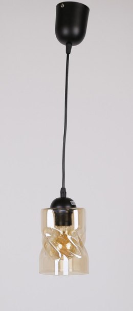 Lampa wisząca szklana czarna/bursztynowa Felis 31-00156