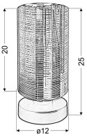 Lampka stołowa chrom szklana lustrzan Cox 41-53893