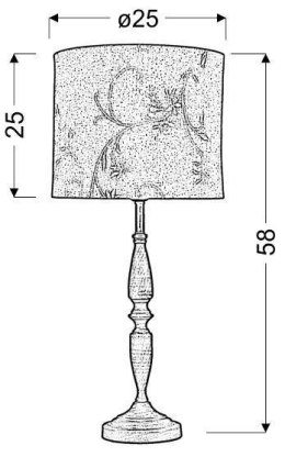 Lampka stołowa gabinetowa beżowa 60W E27 Safari 41-03393