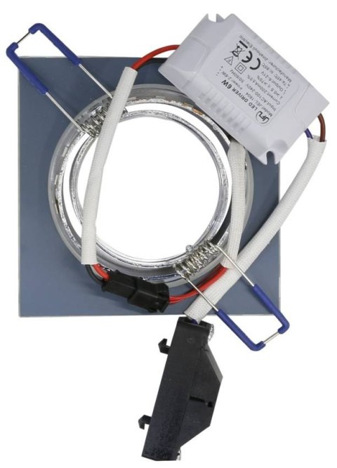 Oprawa Stropowa Oczko Candellux Ssu-22 Ch/Tr+Bl Gu10 50W+Led Smd 2 1W Niebieski 230V Chrom