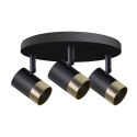 TOBI LAMPA SUFITOWA PLAFON CZARNY 3X15W GU10 KLOSZ CZARNY+ZŁOTY TOBI LAMPA SUFITOWA PLAFON CZARNY 3X15W GU10 KLOSZ CZARNY+ZŁOTY