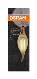 Żarówka led E14 2,5w 220lm 2400k vintage ba22 świeca Osram