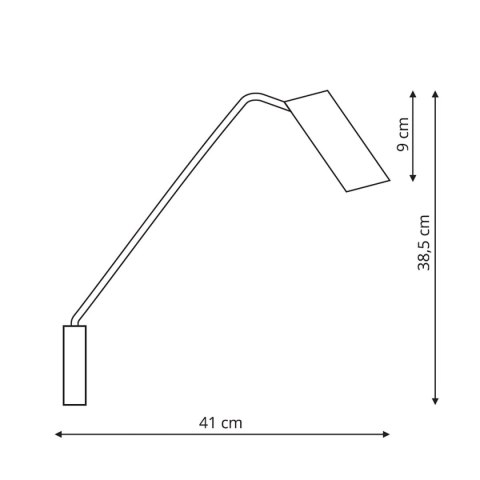 Kinkiet Futuro z wysięgnikiem 1xGU10 biały LP-17001/1WL WH