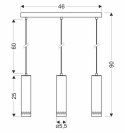 Lampa wisząca czarna/drewniana oprawa 3x25W Tubo 33-79138