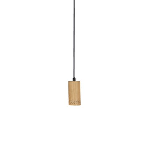 Lampa wisząca drewniana oprawa 1xGU10 10cm Tubo 31-78568