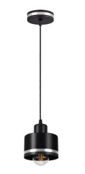 Lampa wisząca sufitowa czarna/chrom Wama 31-00460