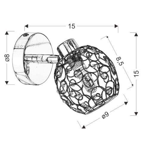Horus kinkiet 1x40W G9 chrom