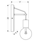 Kinkiet czarny matowy metal oprawka Alto 21-70890