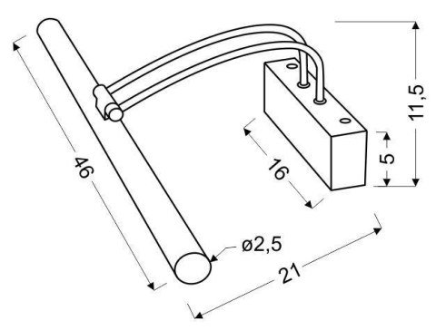 Kinkiet regulowany złoty satyna neutralny LED Renoir Candellux 21-69726