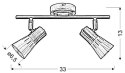 LAMPA ŚCIENNA CANDELLUX ARENA 92-84487 LISTWA R50 E14 ZŁOTO PATYNA