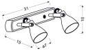 LAMPA ŚCIENNA CANDELLUX ASH 92-64400 LISTWA GU10 SZARY MAT