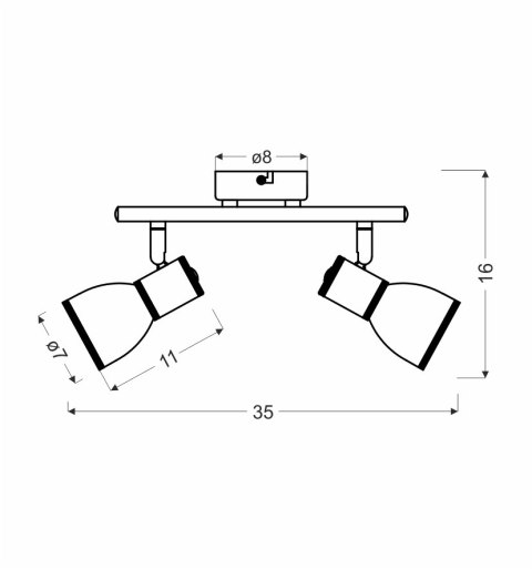 LAMPA ŚCIENNA CANDELLUX FIDO 92-63373 LISTWA E14 BIAŁY+CHROM