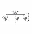 LAMPA ŚCIENNA CANDELLUX MILTON 93-61294 LISTWA E14 LED CHROM