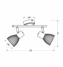 LAMPA ŚCIENNA CANDELLUX MODO 92-61522 LISTWA E14 CZARNY+CHROM