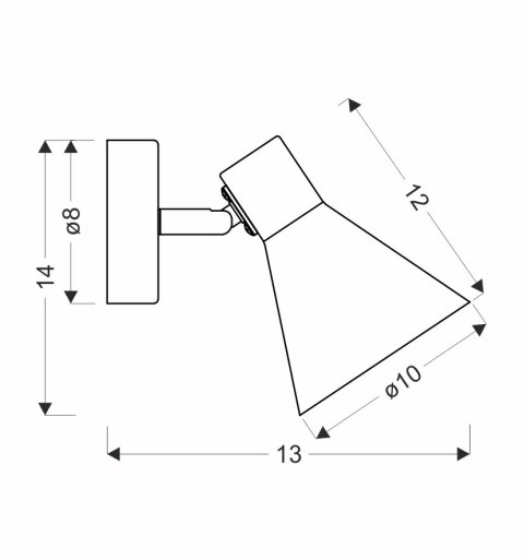 LAMPA ŚCIENNA KINKIET CANDELLUX LESS 21-70968 E14 CZARNY MATOWY