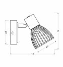 LAMPA ŚCIENNA KINKIET CANDELLUX MODO 91-61515 E14 CZARNY+CHROM