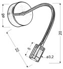 LAMPA ŚCIENNA KINKIET CANDELLUX RAX 21-37435 NA WYSIĘGNIKU 3W LED CHROM