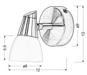 LAMPA ŚCIENNA KINKIET CANDELLUX SELIA 91-69979 G9 NIKIEL MAT/CHROM BIAŁY