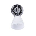 LAMPA ŚCIENNA KINKIET CANDELLUX SIMPLI 21-64288 E27 CHROM Z KRYSZTAŁKIEM + KLOSZ Z PASKIEM