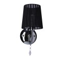 LAMPA ŚCIENNA KINKIET CANDELLUX SORENTO 21-38036 E14 CHROM ABAŻUR CZARNY